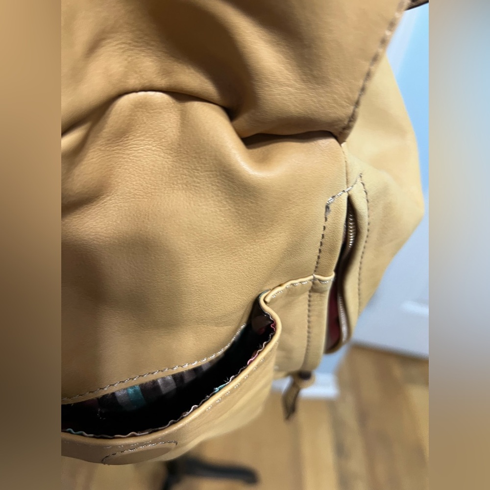 CLARKS Leather Backpack Multiple Pockets Adjustab… - image 7